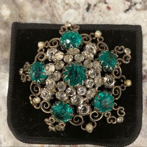 Schreiner NY Collectible Layered Glass Pin/Brooch